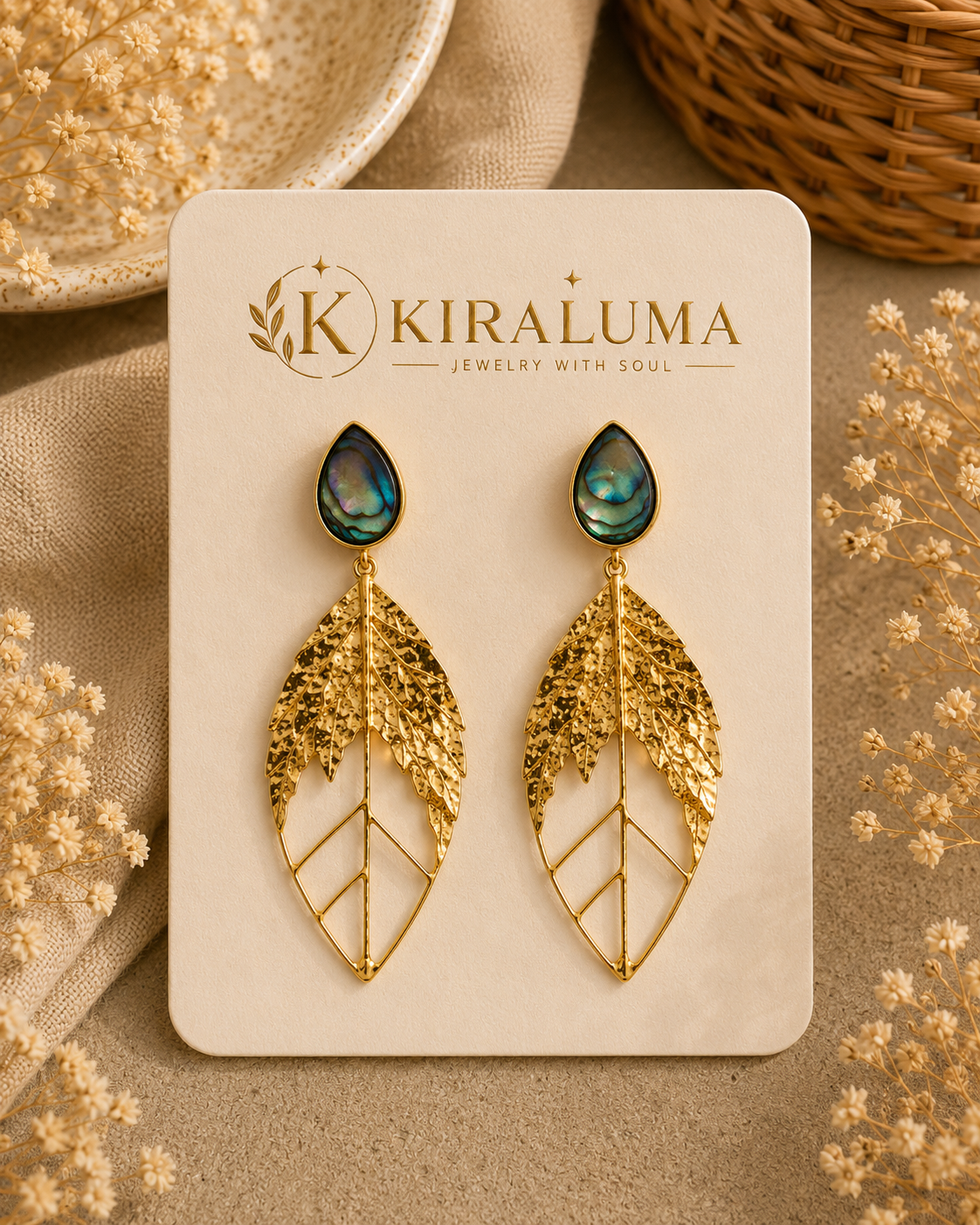 Azure Leaf Earrings