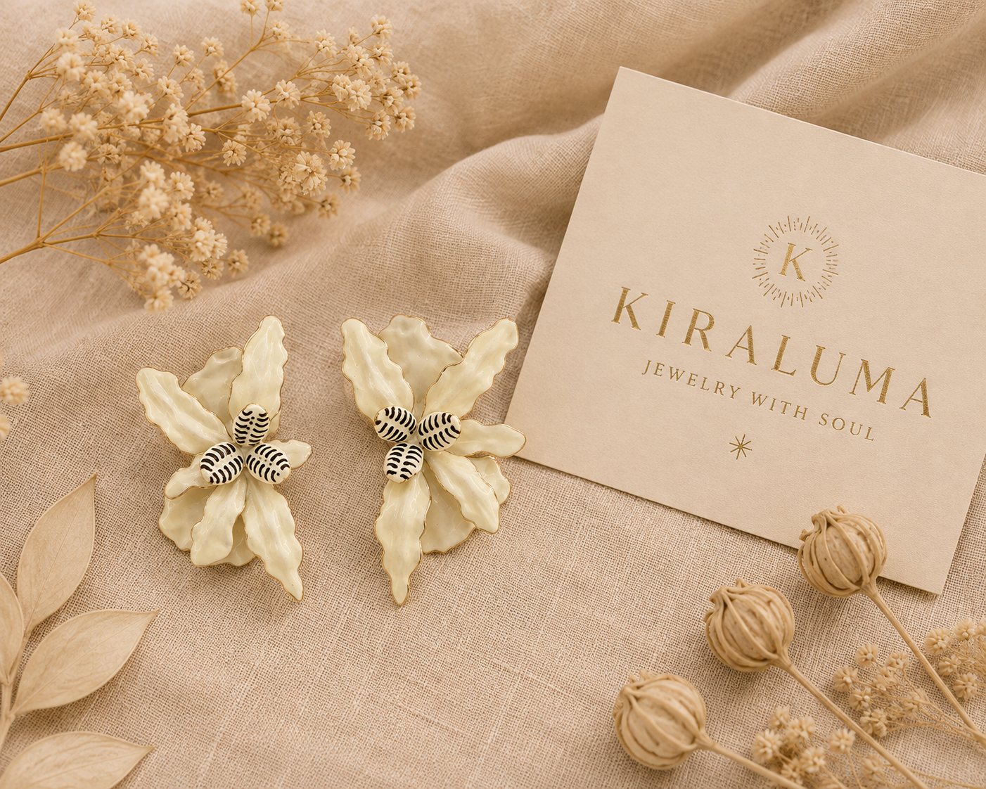 Ivory Fleur Earrings