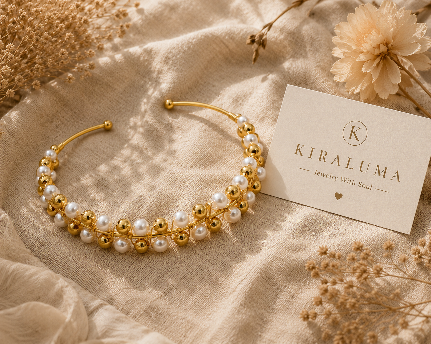 Golden Pearl Vine Choker