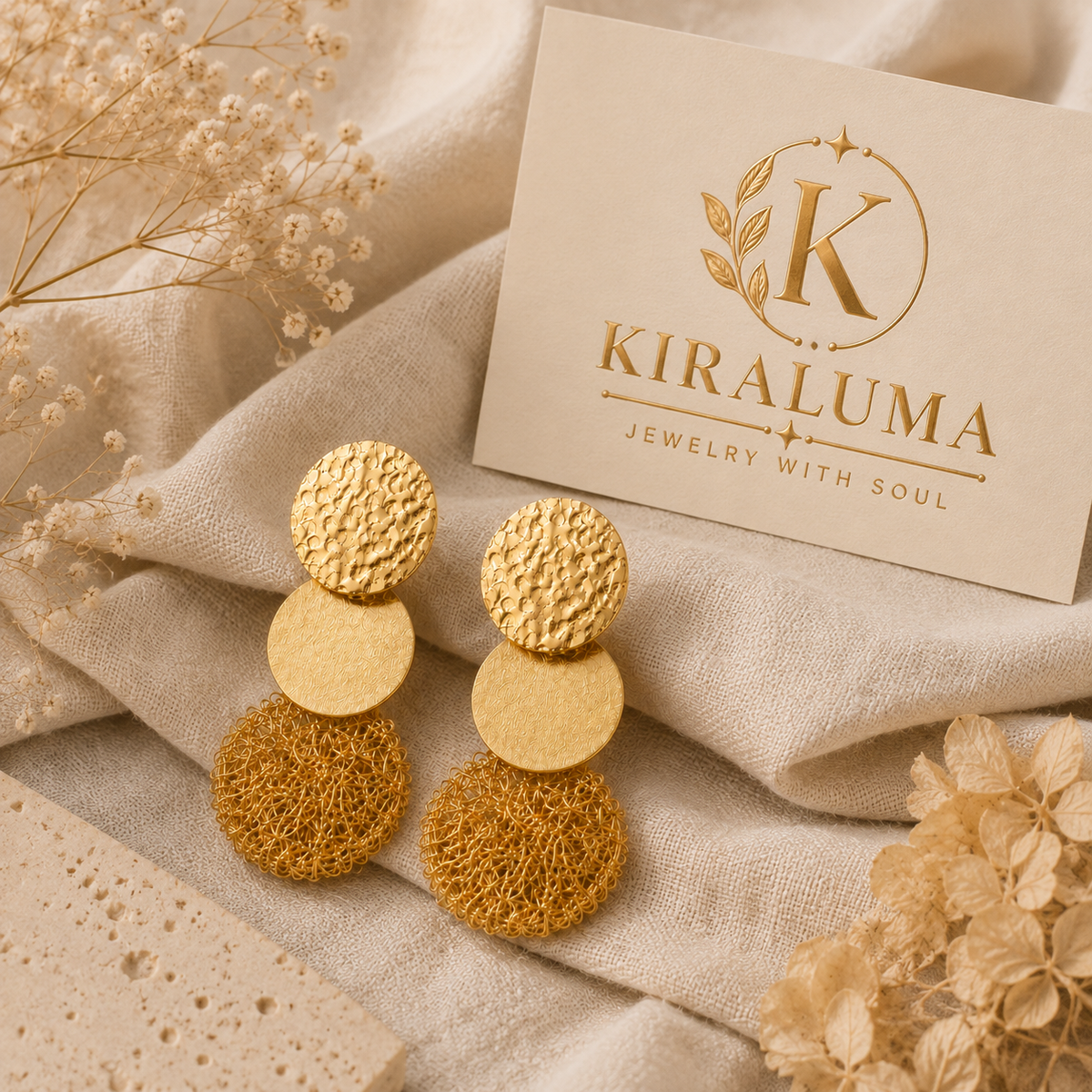 Golden Orbit 5-Way Convertible Earrings