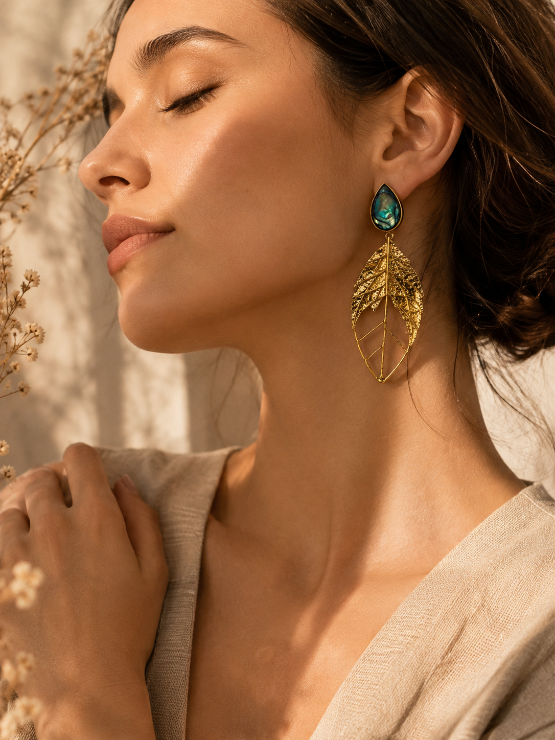 Azure Leaf Earrings