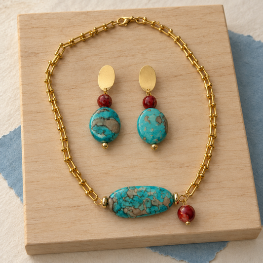 Turquoise Ember Jewelry Set
