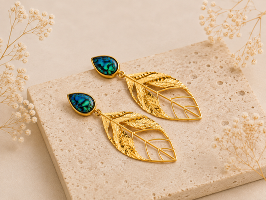 Azure Leaf Earrings