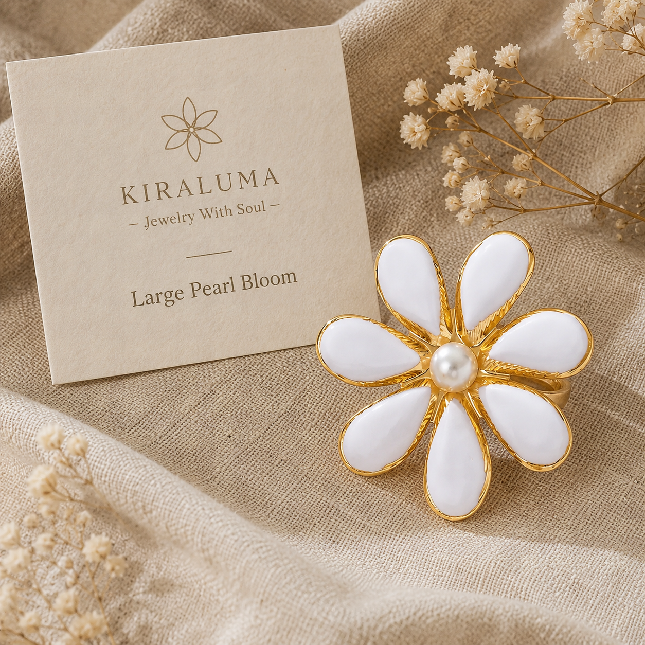 Ivory Blossom Ring Collection