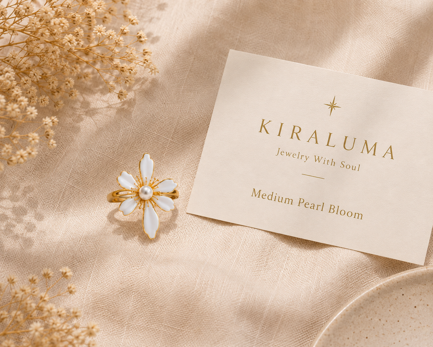 Ivory Blossom Ring Collection