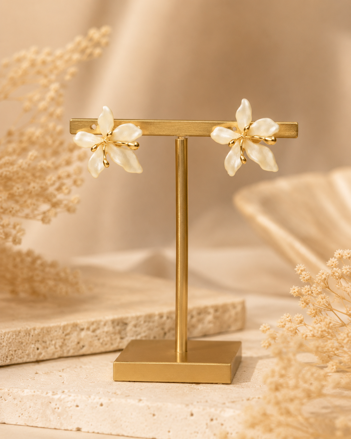 Ivory Orchid Earrings