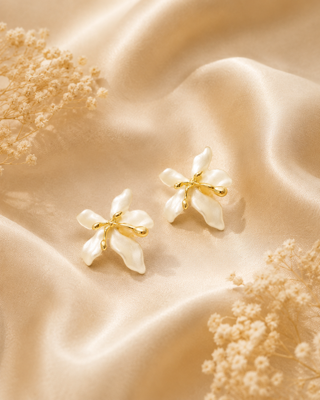 Ivory Orchid Earrings