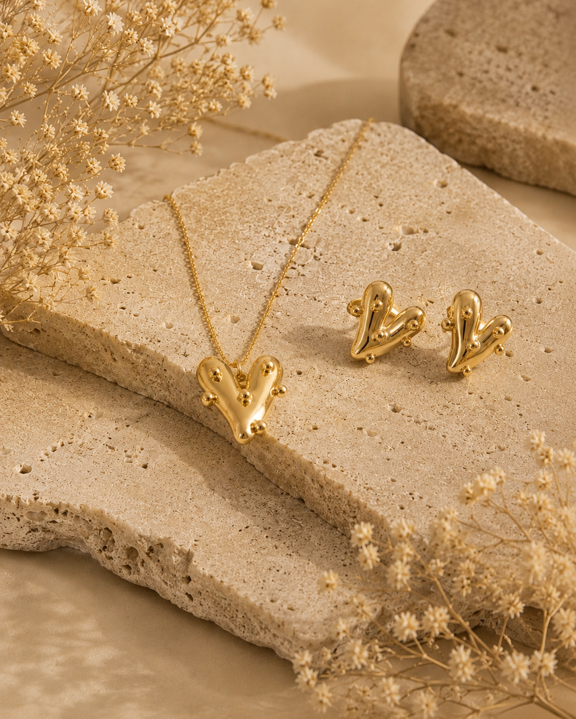 Golden Cactus Charm Set