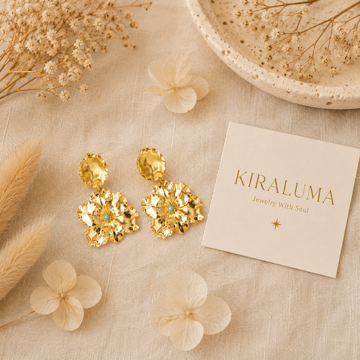 Golden Flora Convertible Earrings