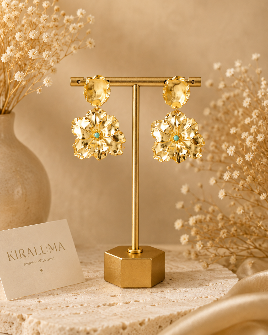 Golden Flora Convertible Earrings