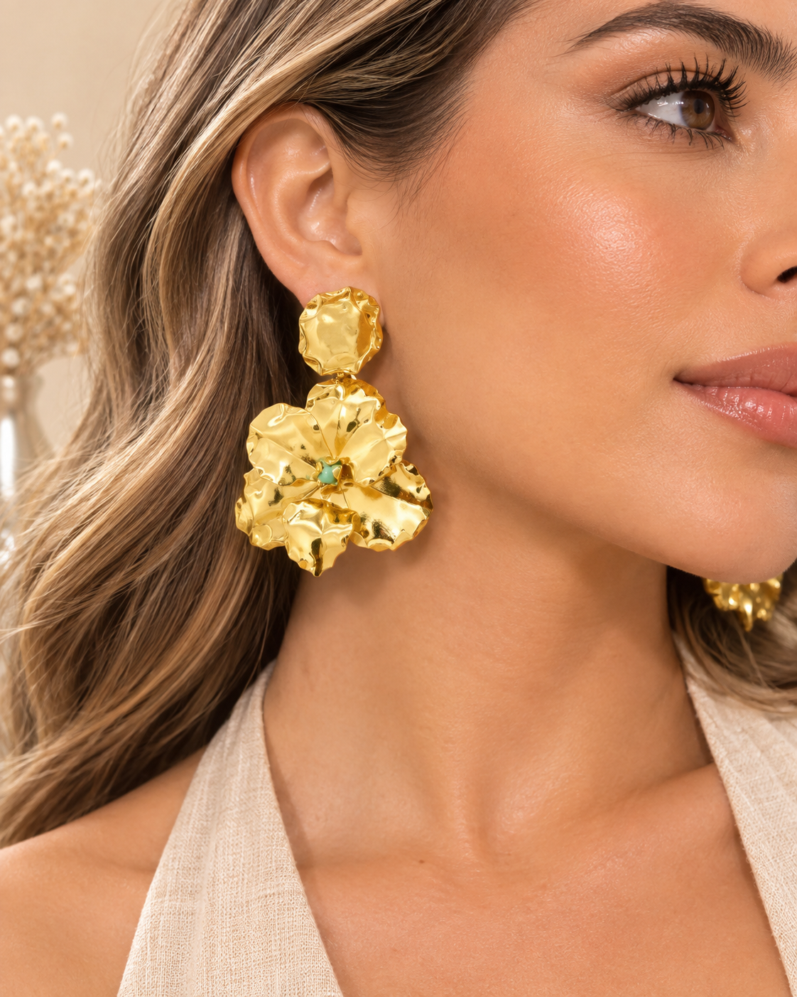 Golden Flora Convertible Earrings