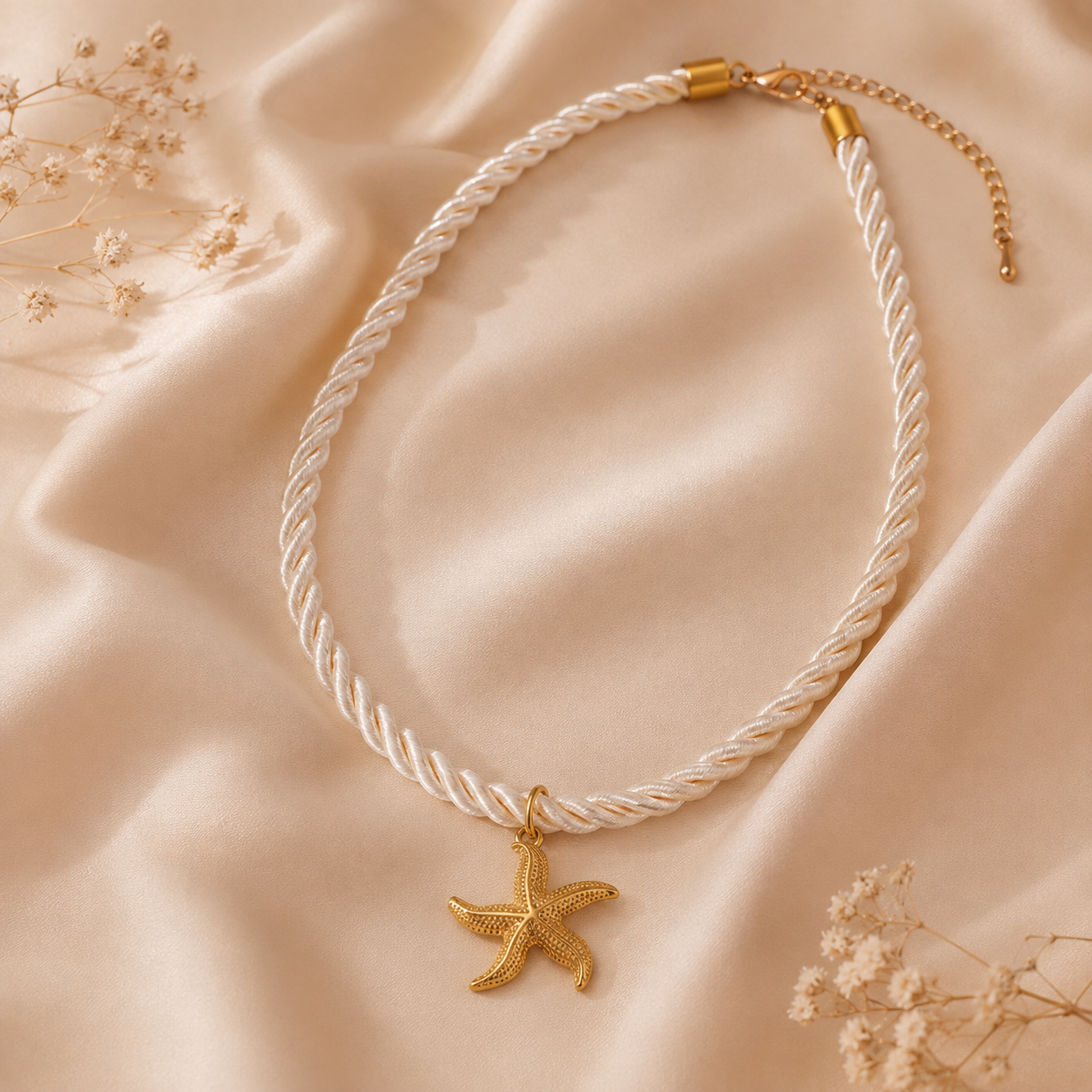 Golden Charm Cord Necklace