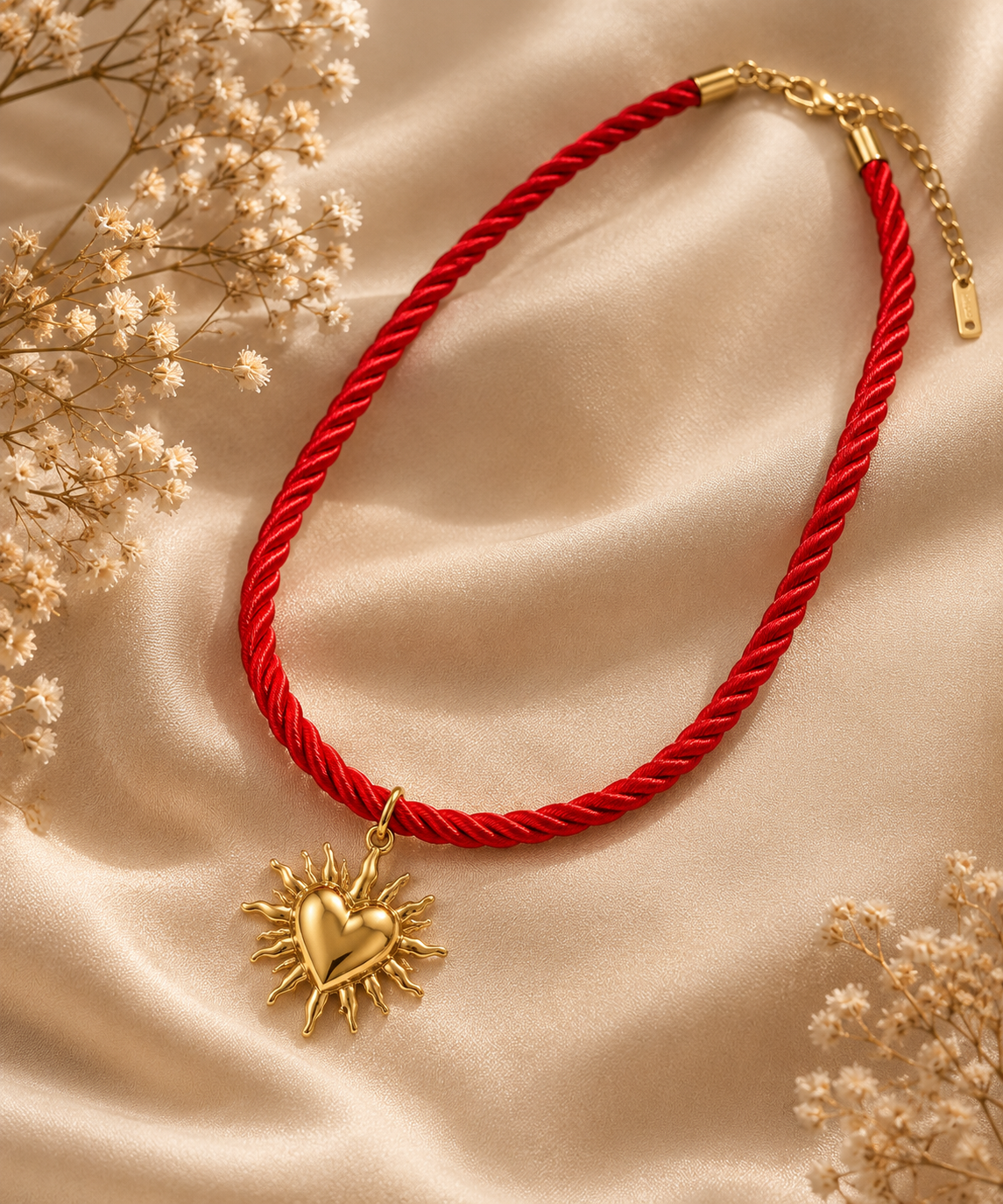 Golden Charm Cord Necklace