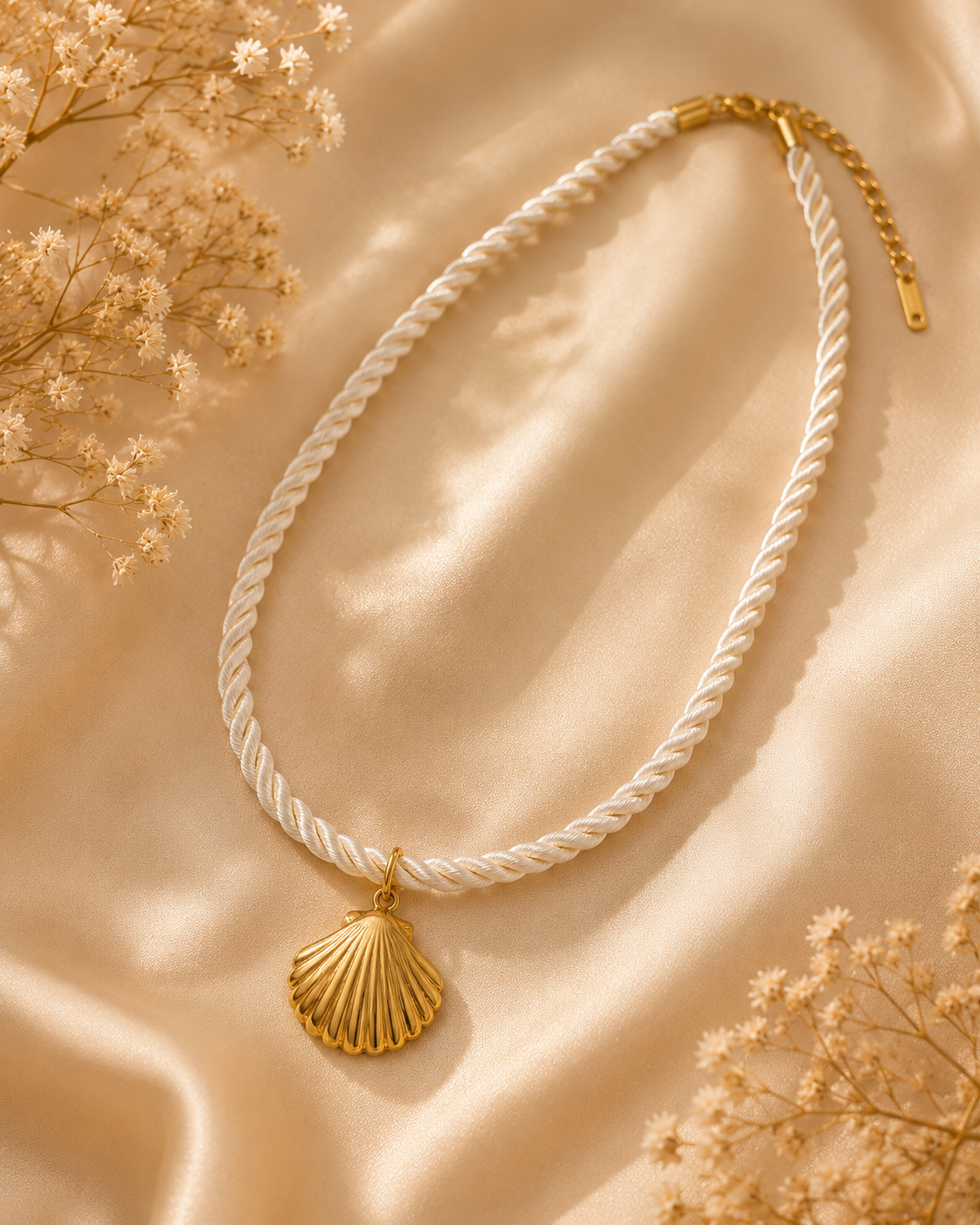 Golden Charm Cord Necklace