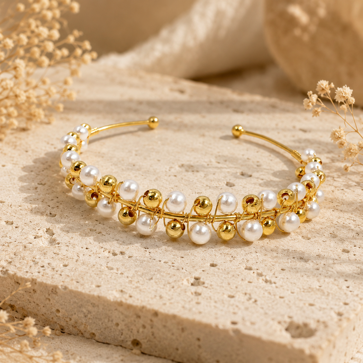 Golden Pearl Vine Choker