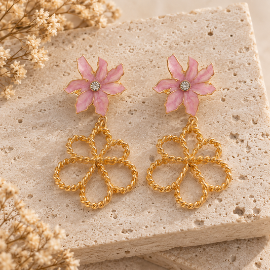 Blush Pearl Bloom Earrings