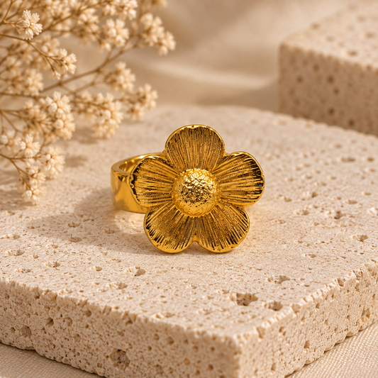 Golden Wildflower Ring
