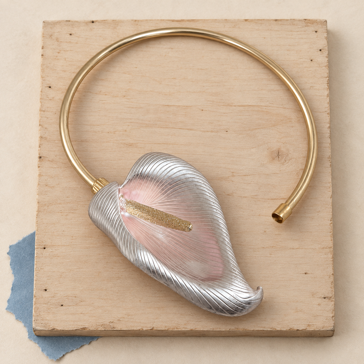 Golden Calla Sculptural Choker