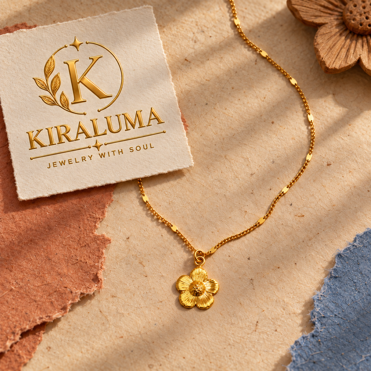 Golden Wildflower Necklace