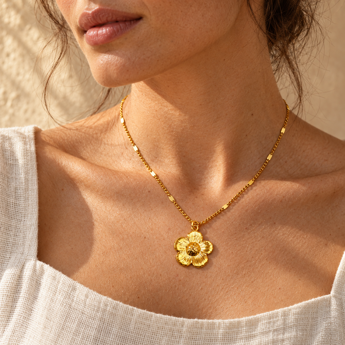 Golden Wildflower Necklace