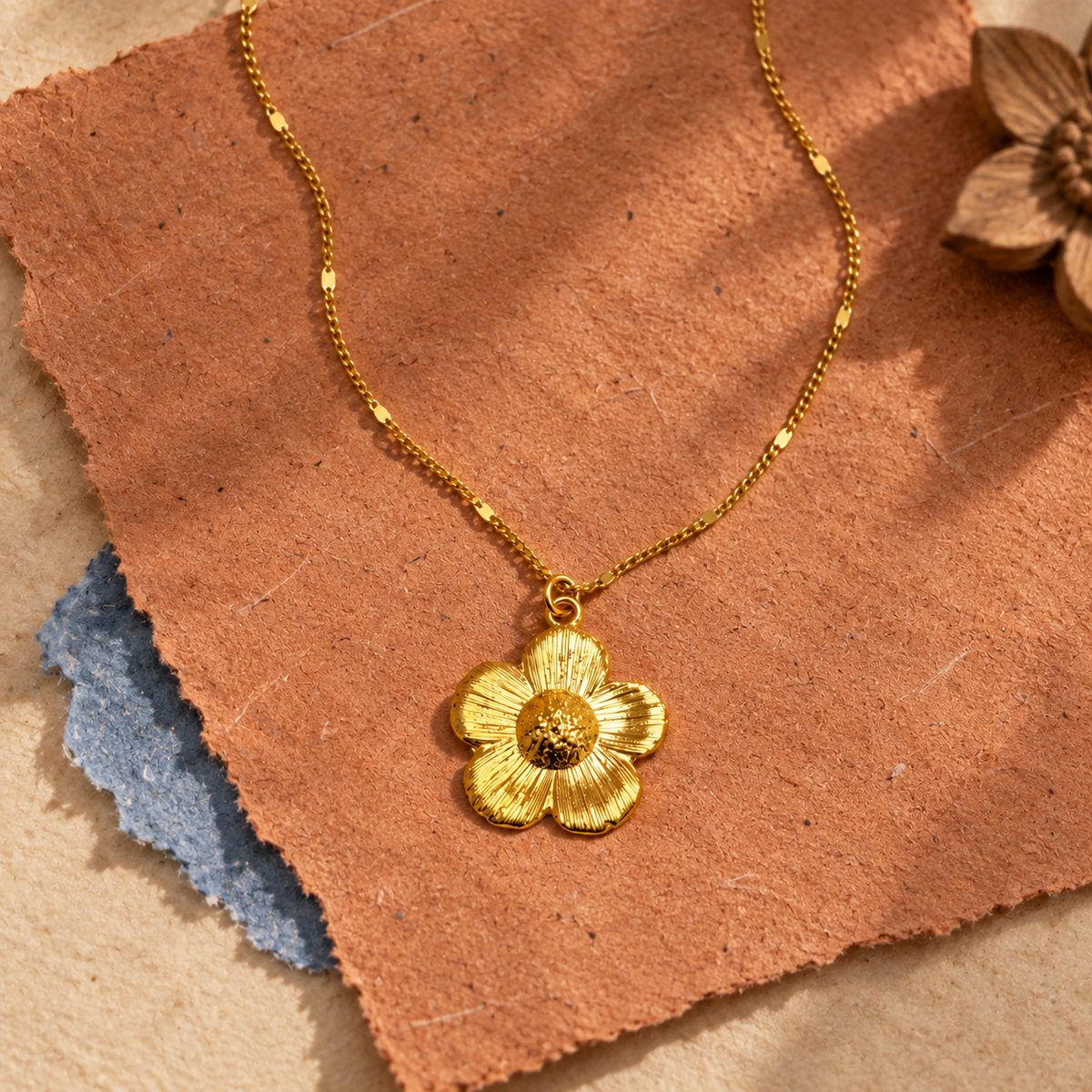 Golden Wildflower Necklace