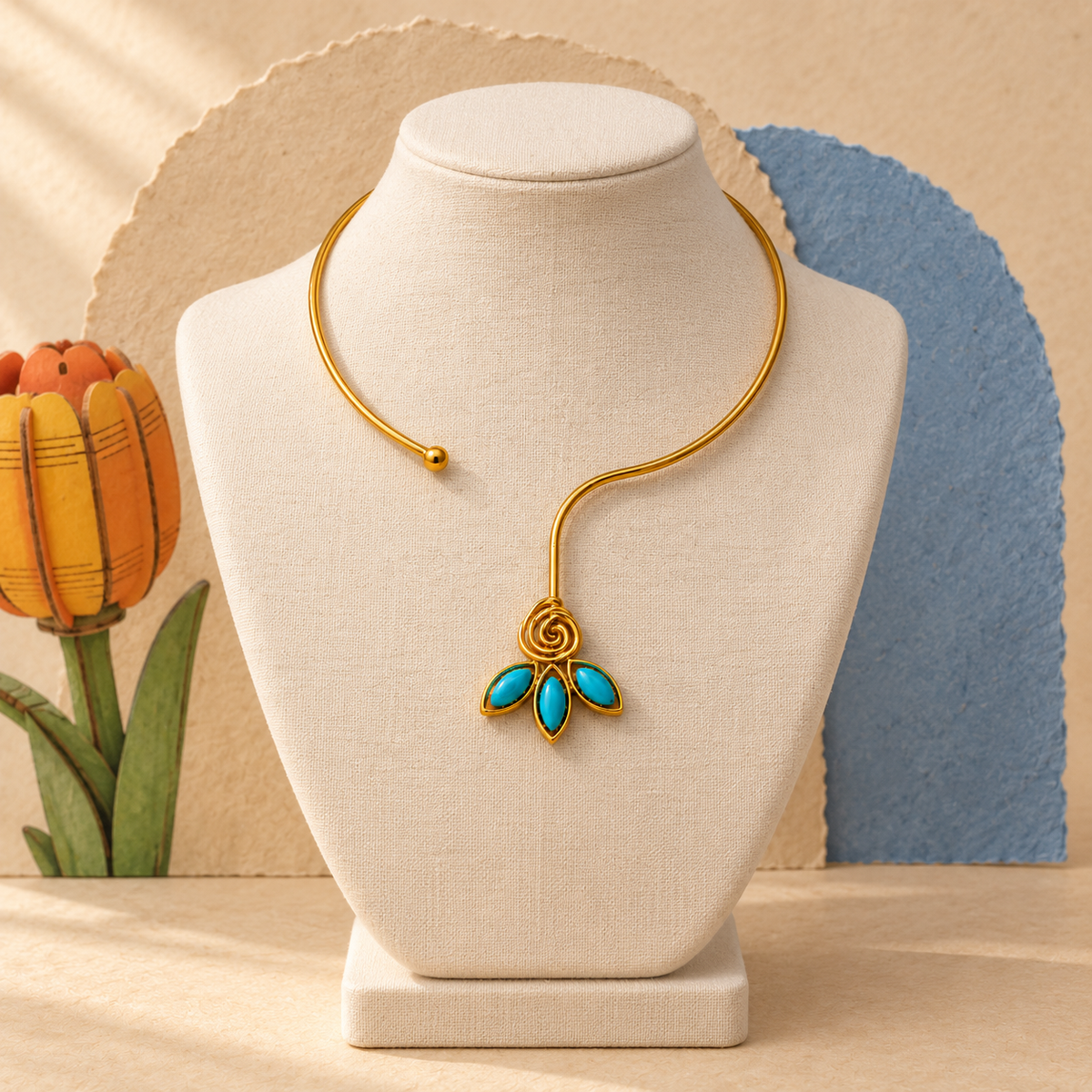 Verdant Spiral Bloom Choker