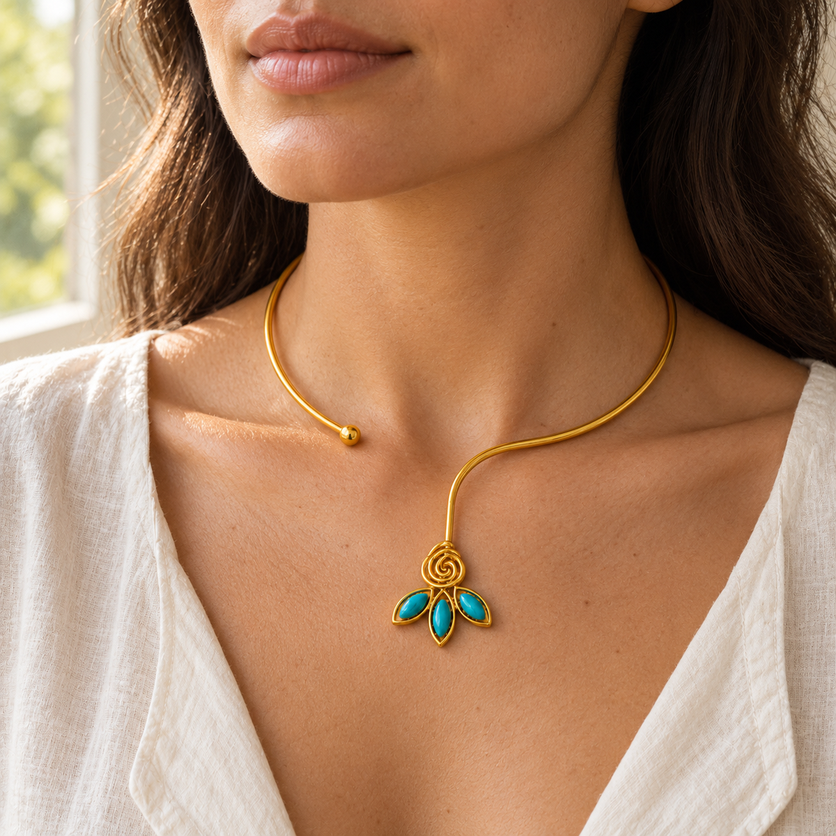 Verdant Spiral Bloom Choker