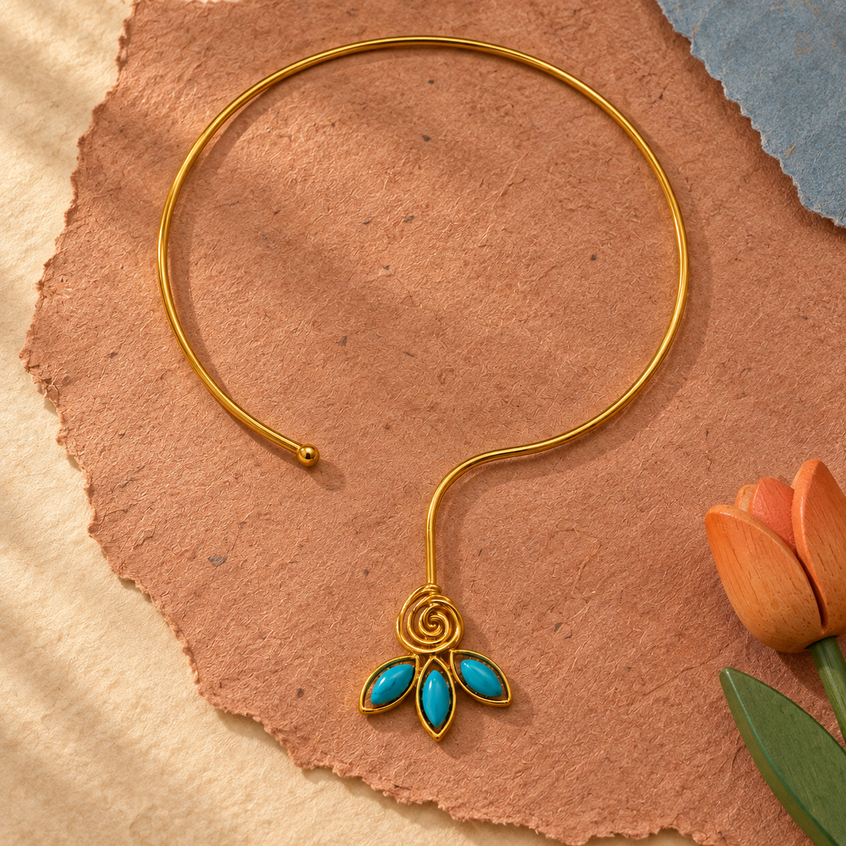 Verdant Spiral Bloom Choker