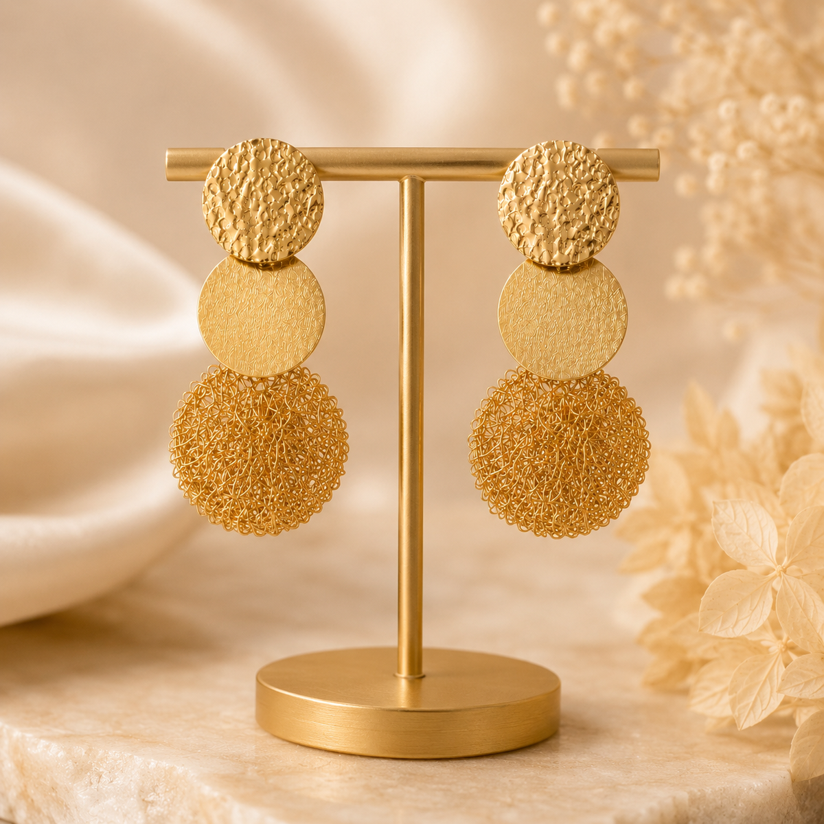 Golden Orbit 5-Way Convertible Earrings