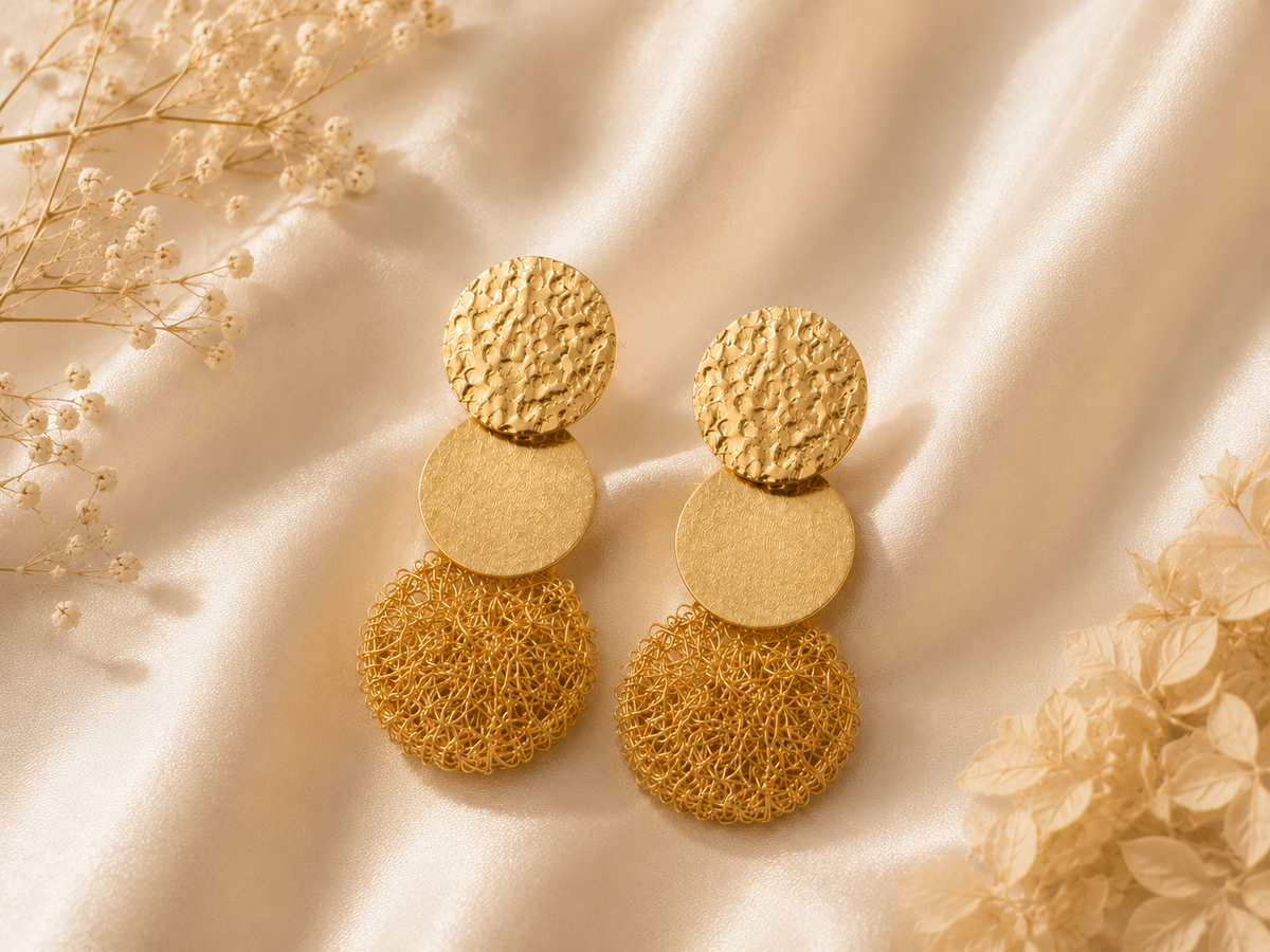 Golden Orbit 5-Way Convertible Earrings