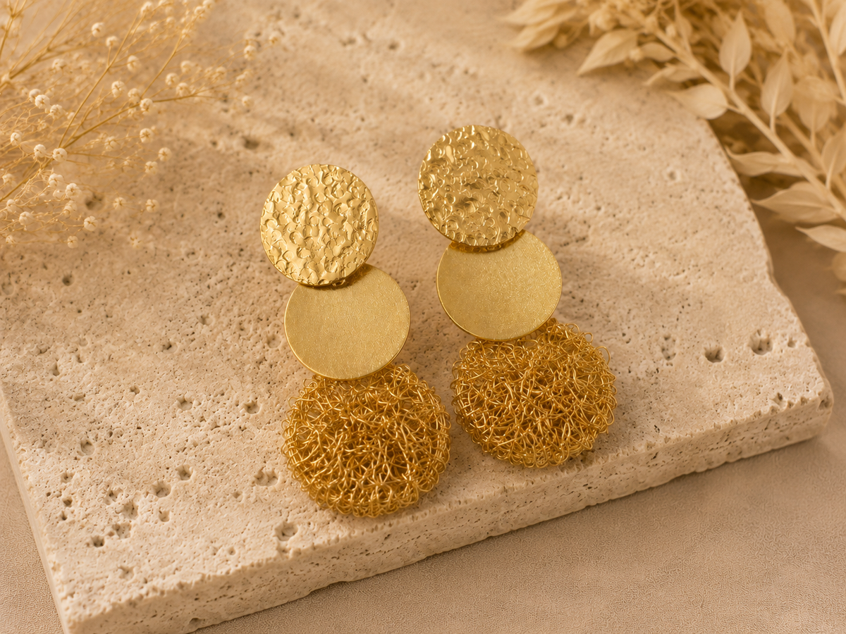 Golden Orbit 5-Way Convertible Earrings