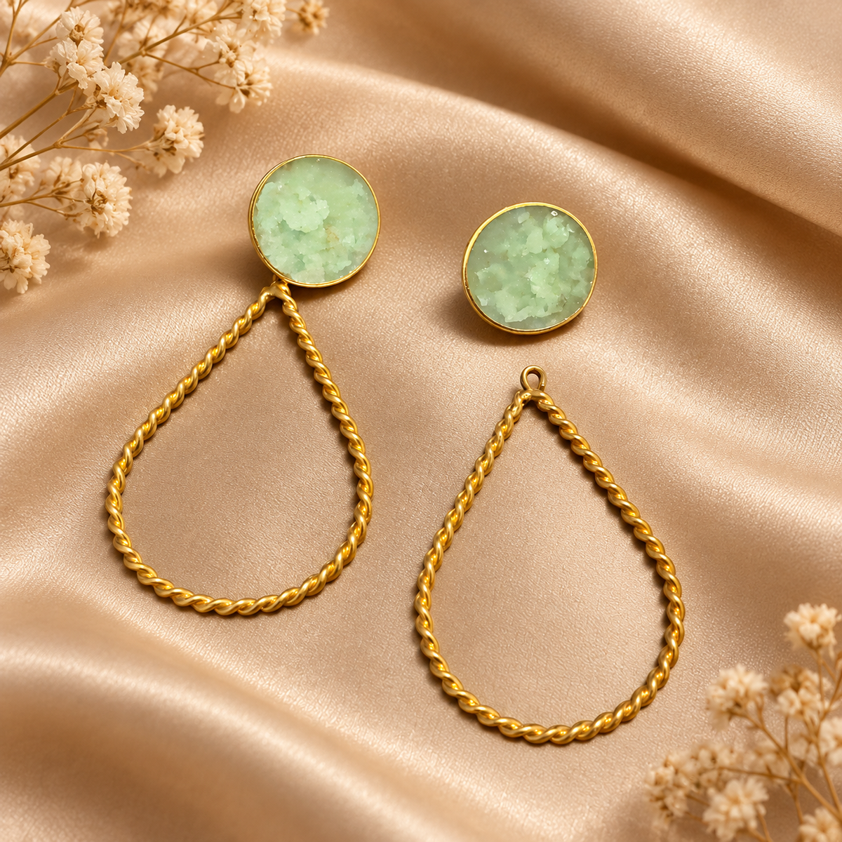 Verdant Halo Convertible Earrings