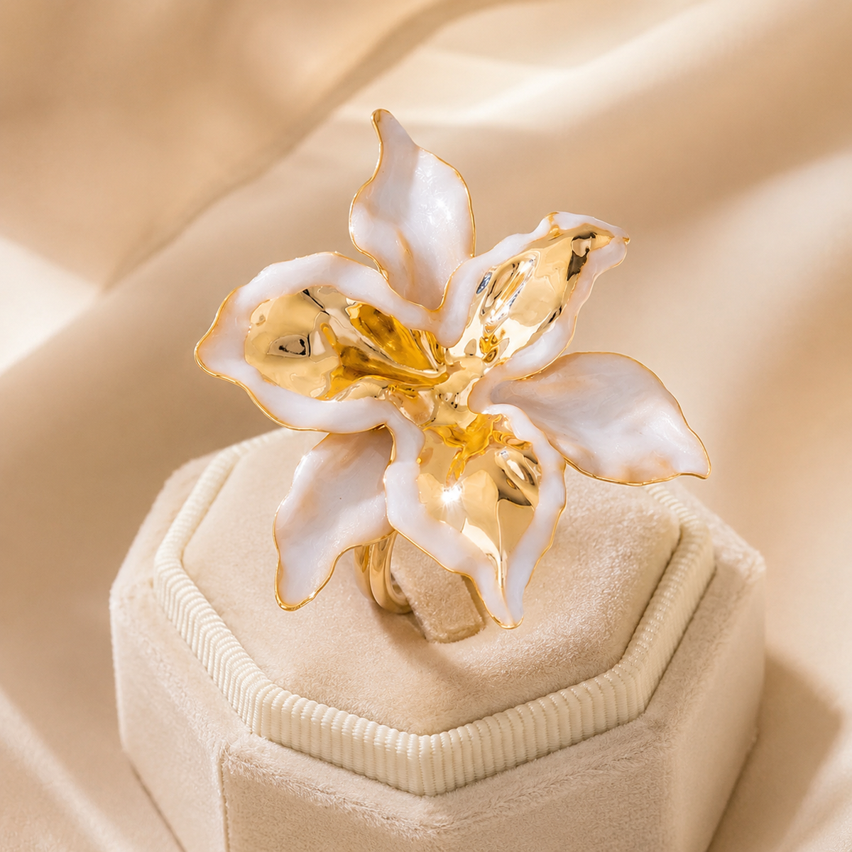 Enamel Bloom Statement Ring