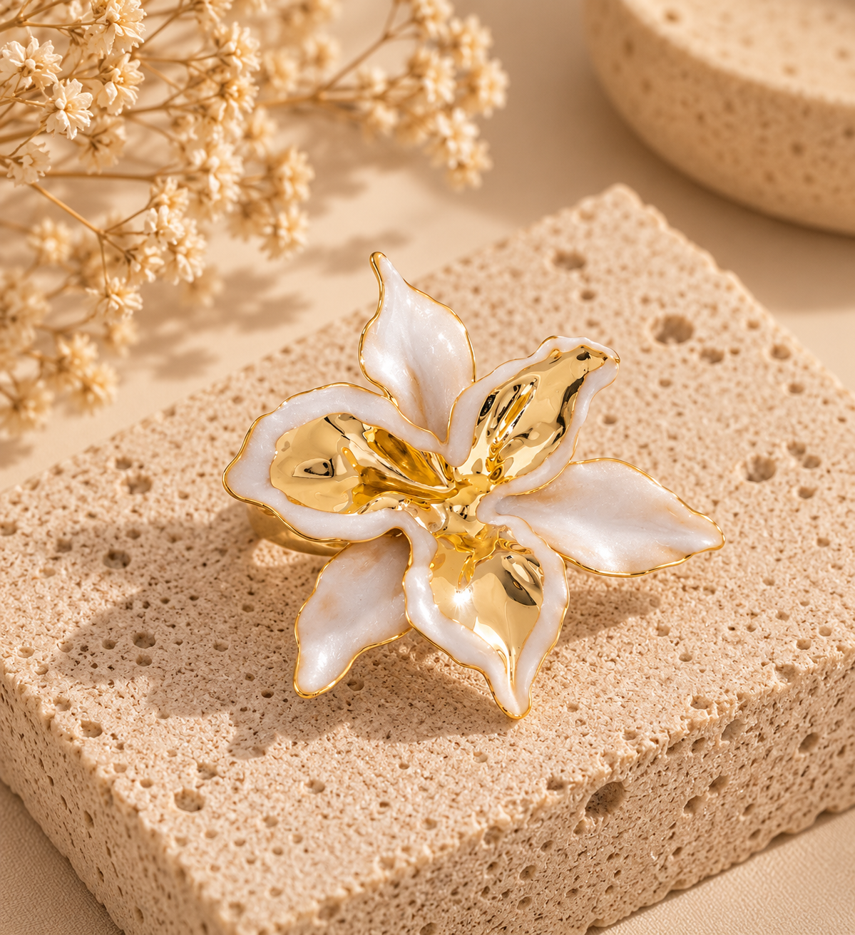 Enamel Bloom Statement Ring