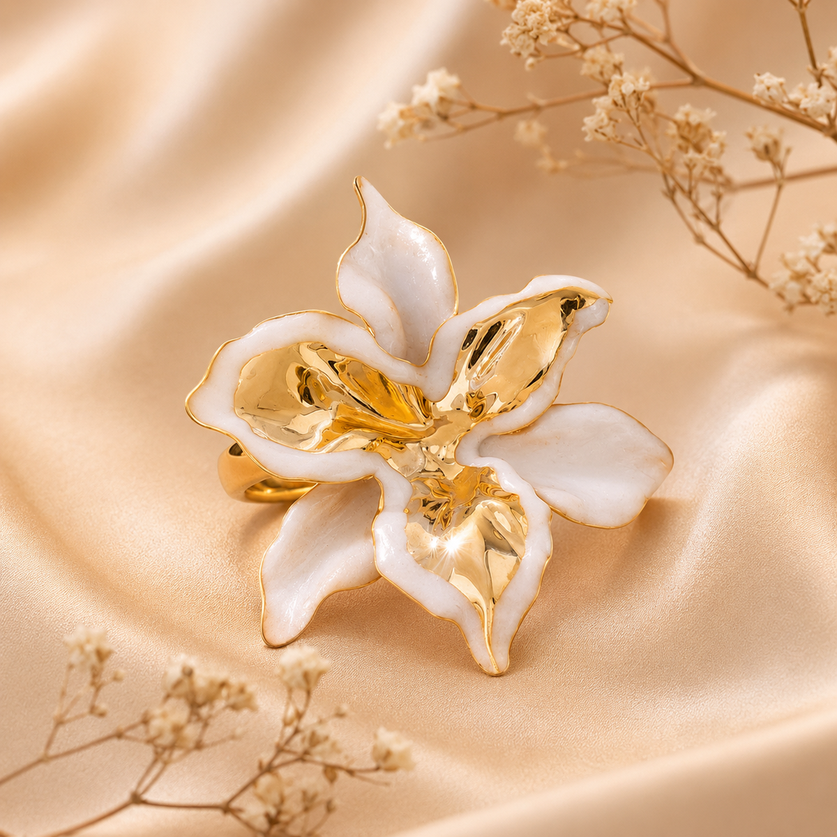 Enamel Bloom Statement Ring