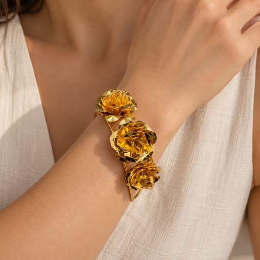 Golden Rose Garden Cuff