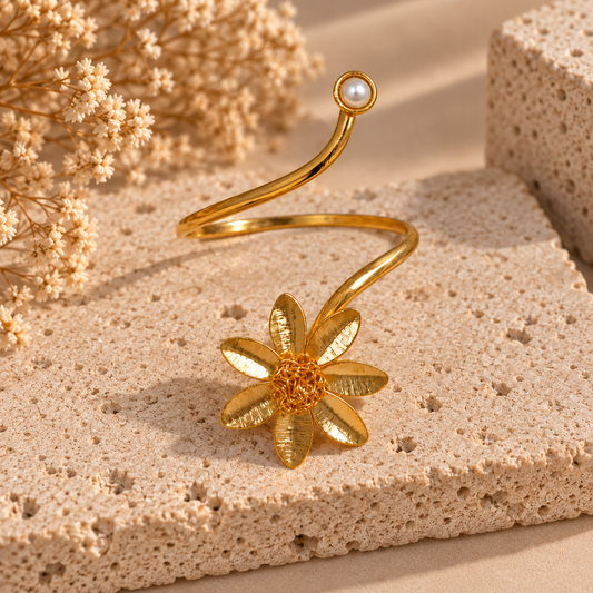 Golden Daisy Wrap Bracelet