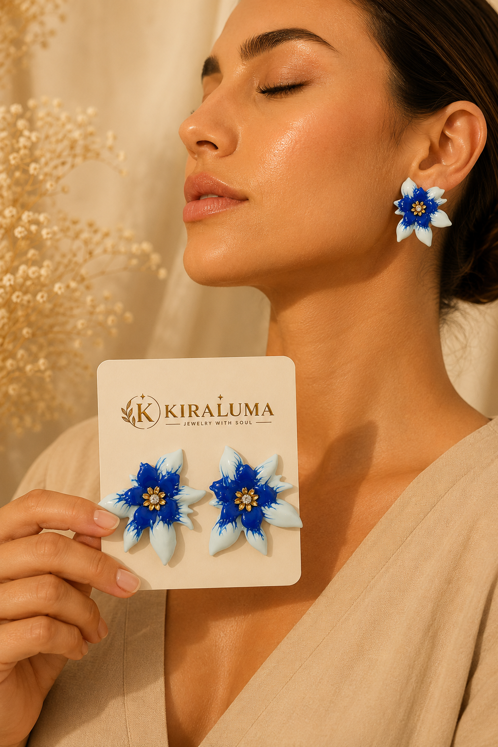 Cobalt Bloom Earrings