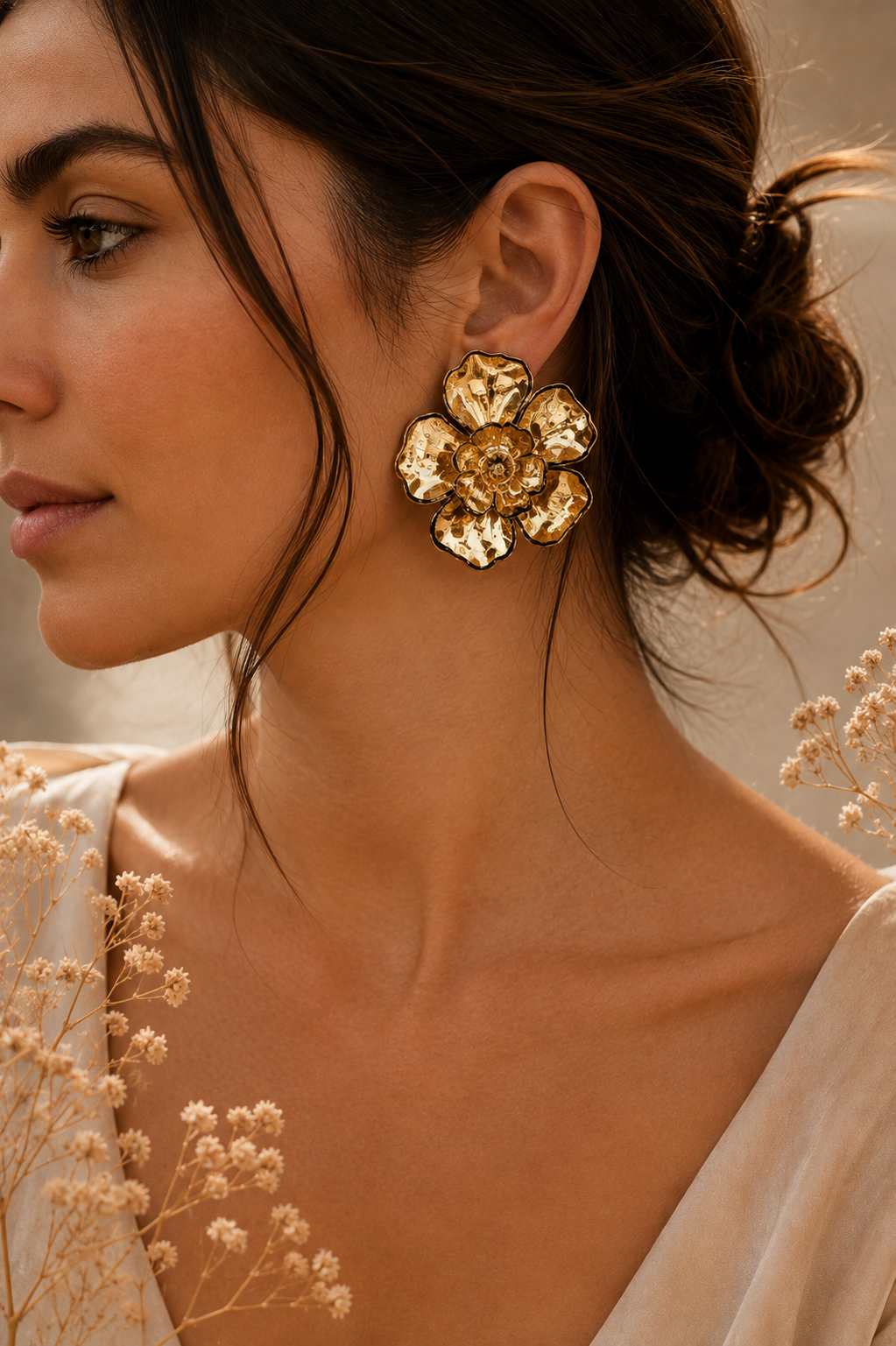 Golden Fleur Earrings