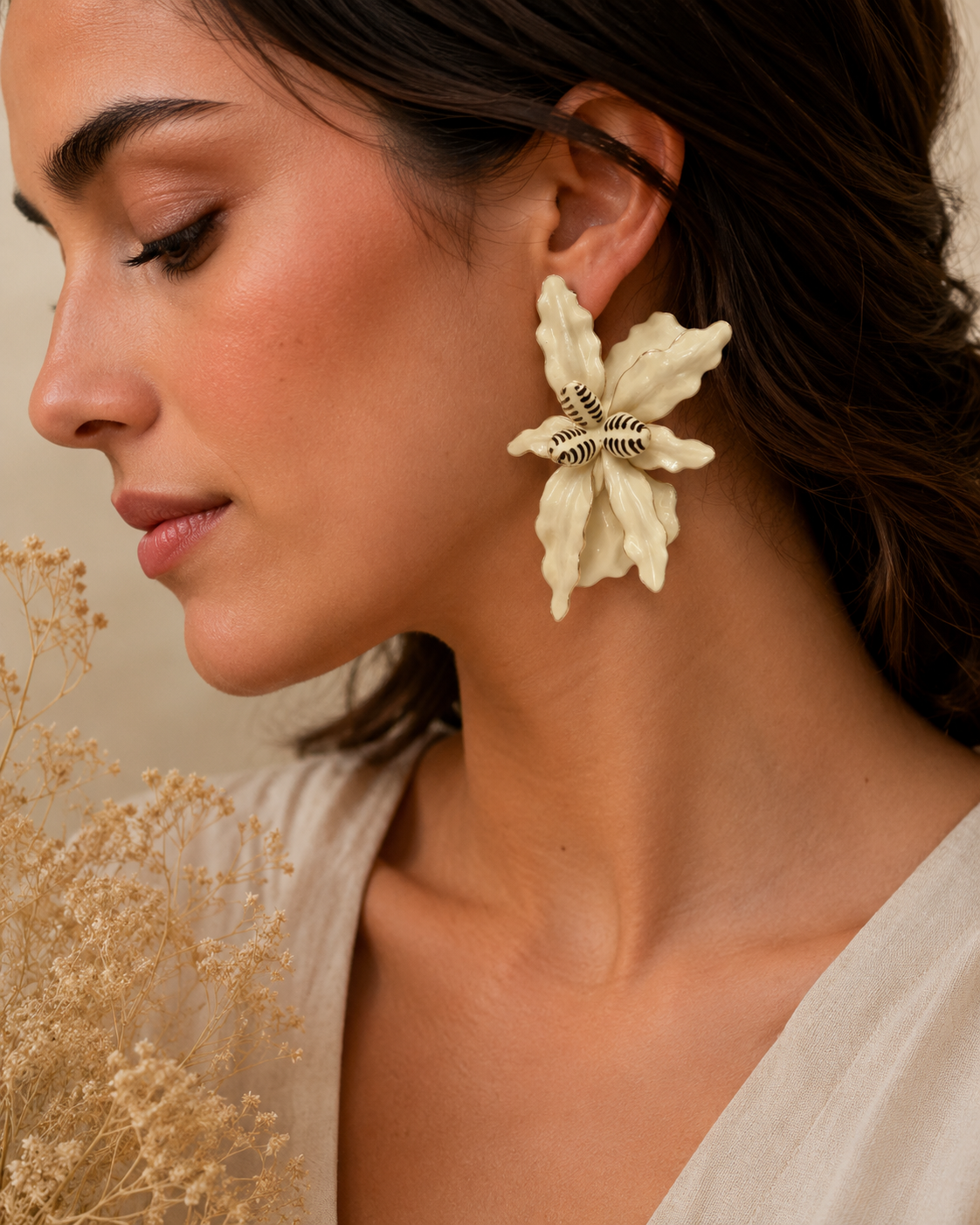 Ivory Fleur Earrings