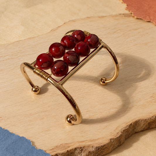 Burgundy Orbit Cuff