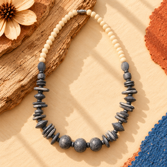 Terra Charcoal Wood Necklace