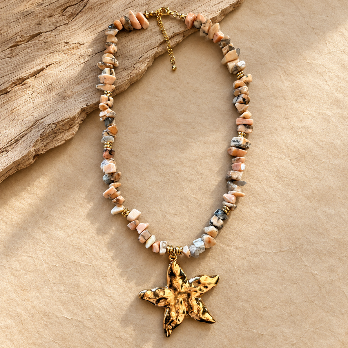 Golden Starfish Necklace