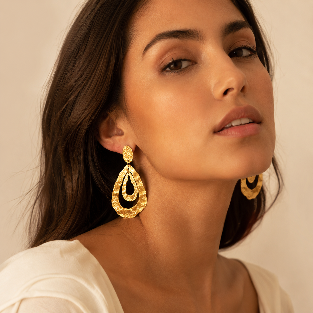 Golden Tear Earrings