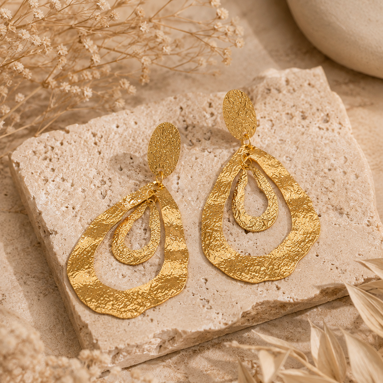 Golden Tear Earrings