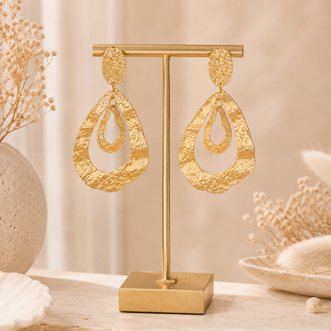Golden Tear Earrings