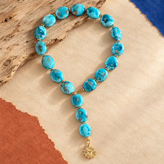 Turquoise Heart Drop Necklace