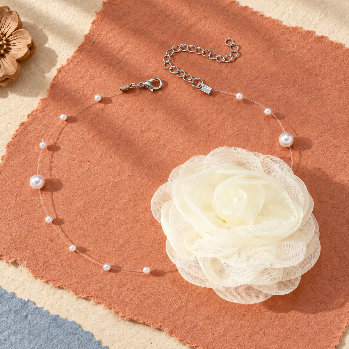 Ivory Bloom Choker Necklace