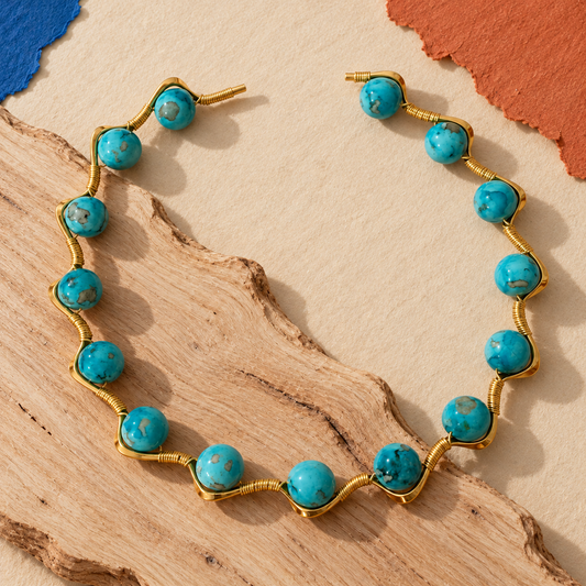 Turquoise Wave Necklace