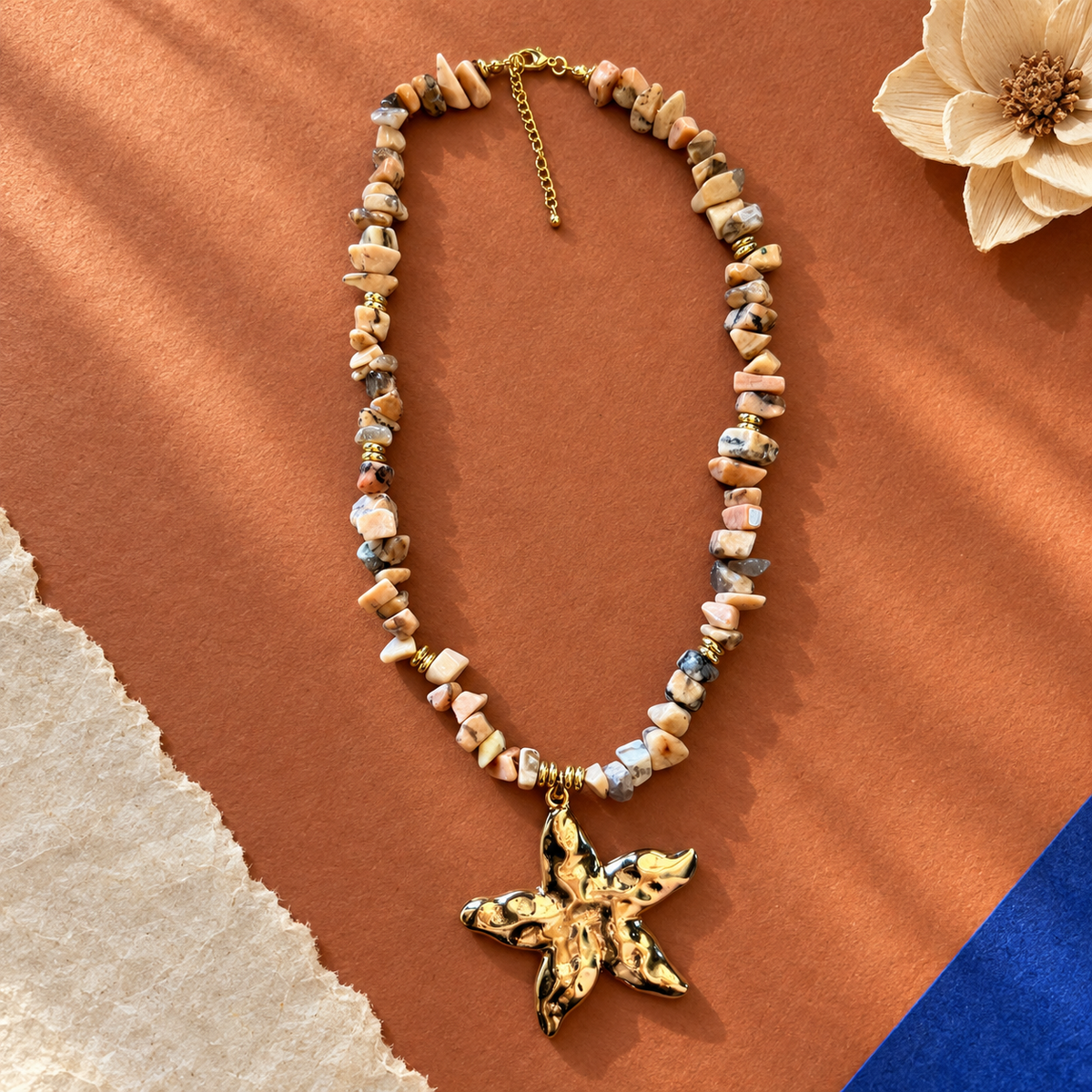Golden Starfish Necklace